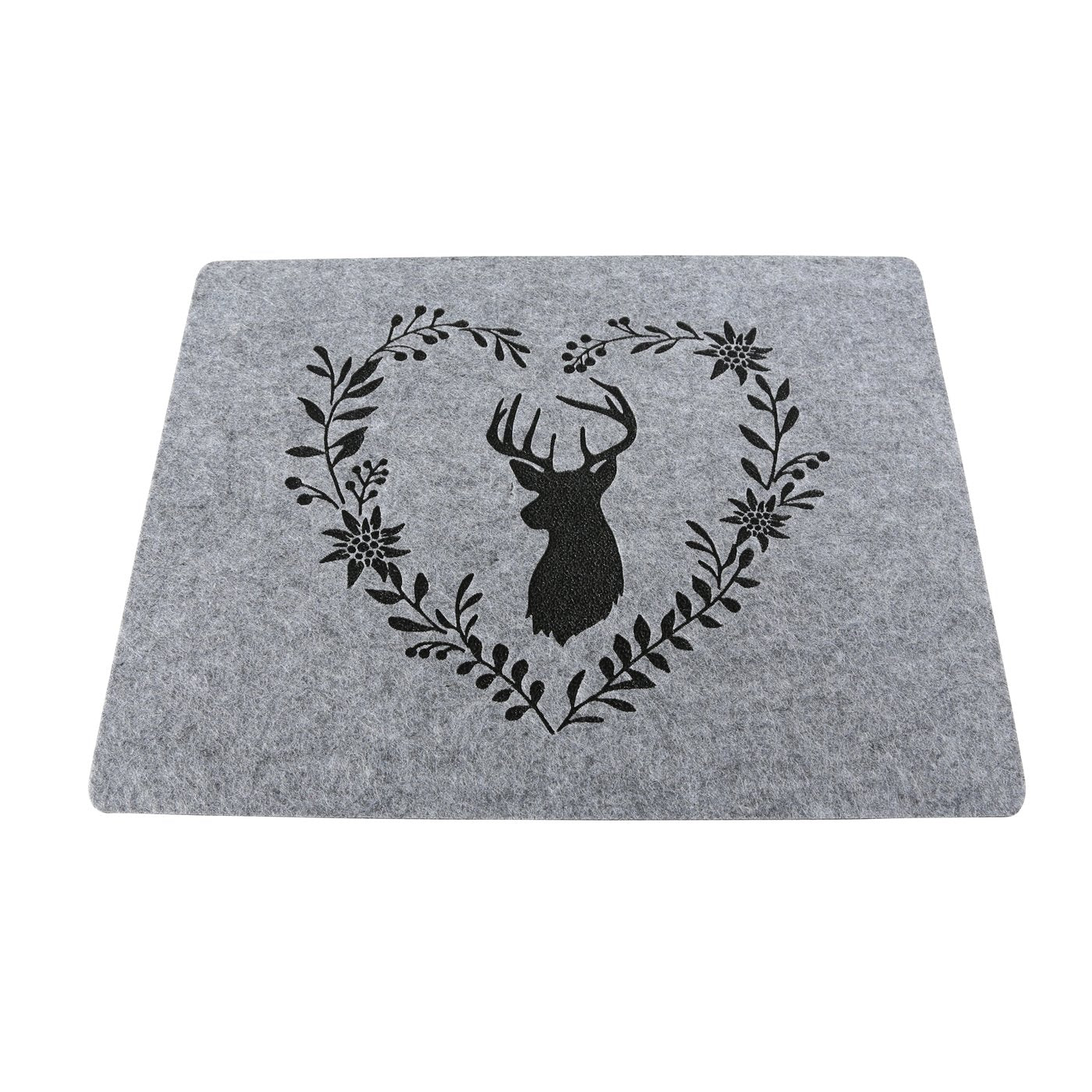 Boltze Filz Tischset grau mit Hirsch Motiv