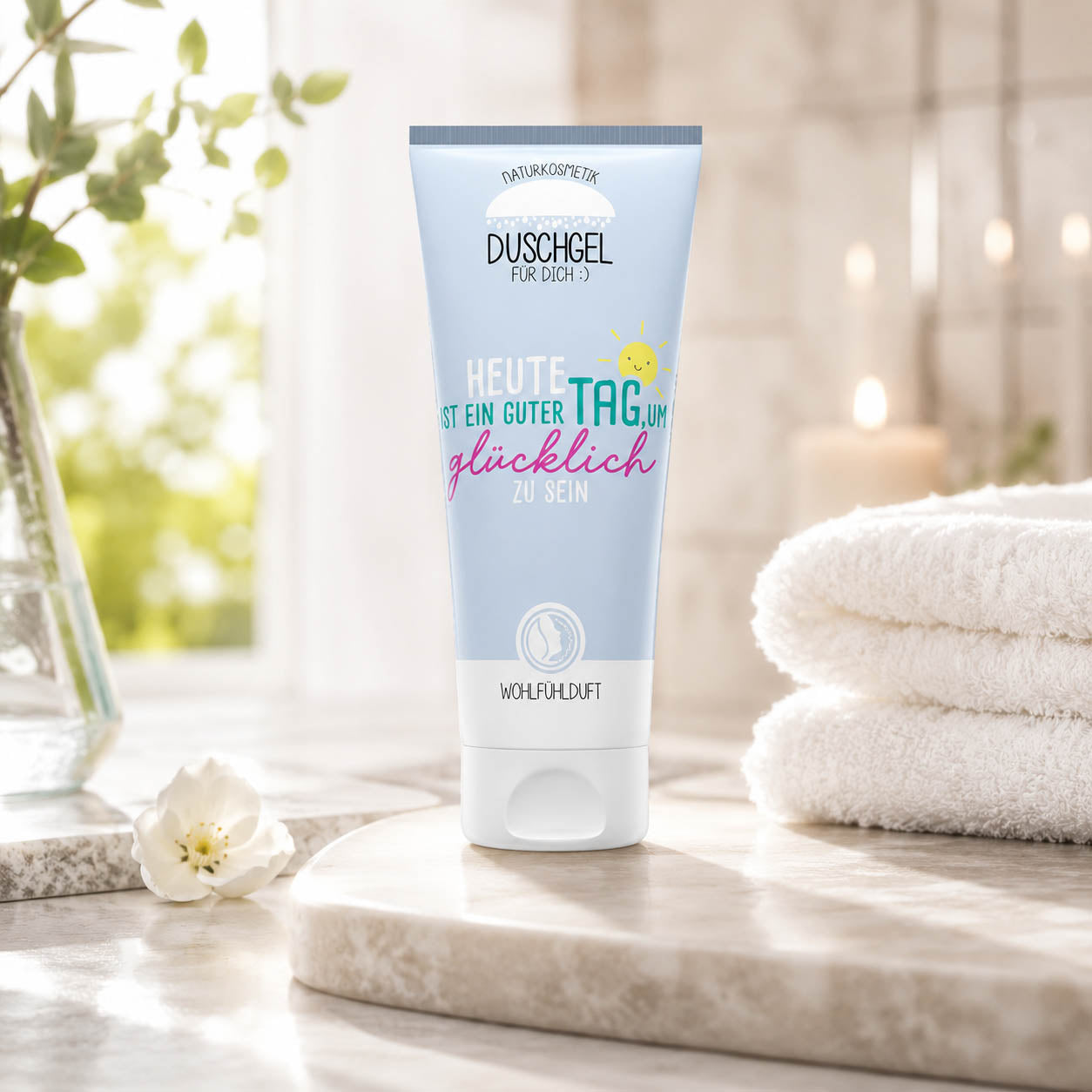 Naturkosmetik Duschgel Heute ist ein guter Tag in Hellblau – Lifestyle