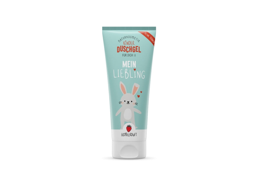 Kinder Duschgel mit süßen Hasen Motiv und Spruch „Mein Liebling“ von Geschenk für Dich