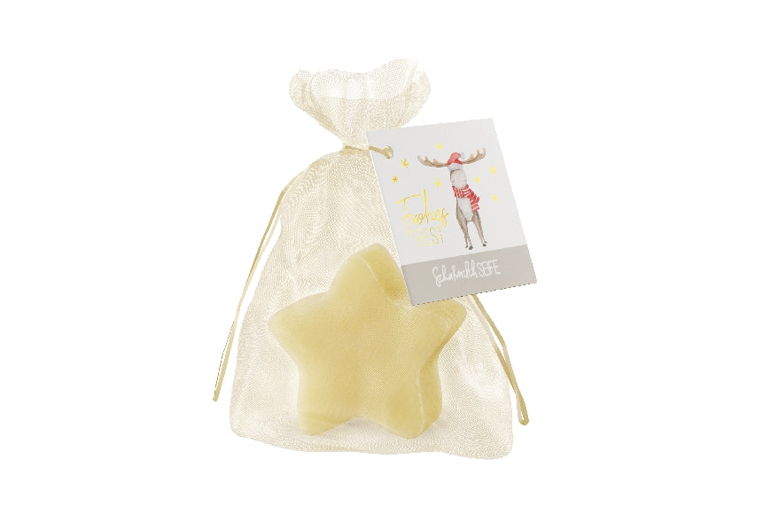 Schafmilchseife Stern – Frohes Fest Weihnachts-Elch | Geschenk für Dich