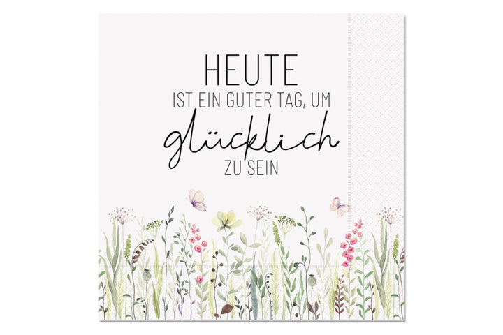 130592 Servietten Heute ist ein guter Tag, um glücklich zu sein von Geschenk für Dich für Serviettentechnik, 4027268337590