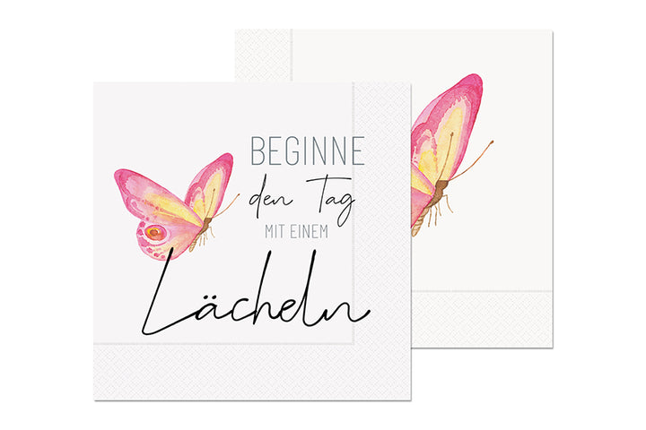 130664 Papier Servietten Beginne den Tag mit einem Lächeln, 4027268269402