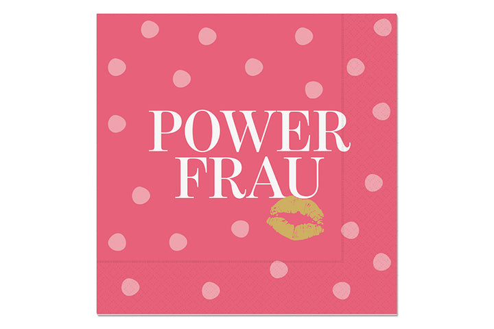 130712 Geschenk für Dich Papier Servietten mit Aufschrift Power Frau