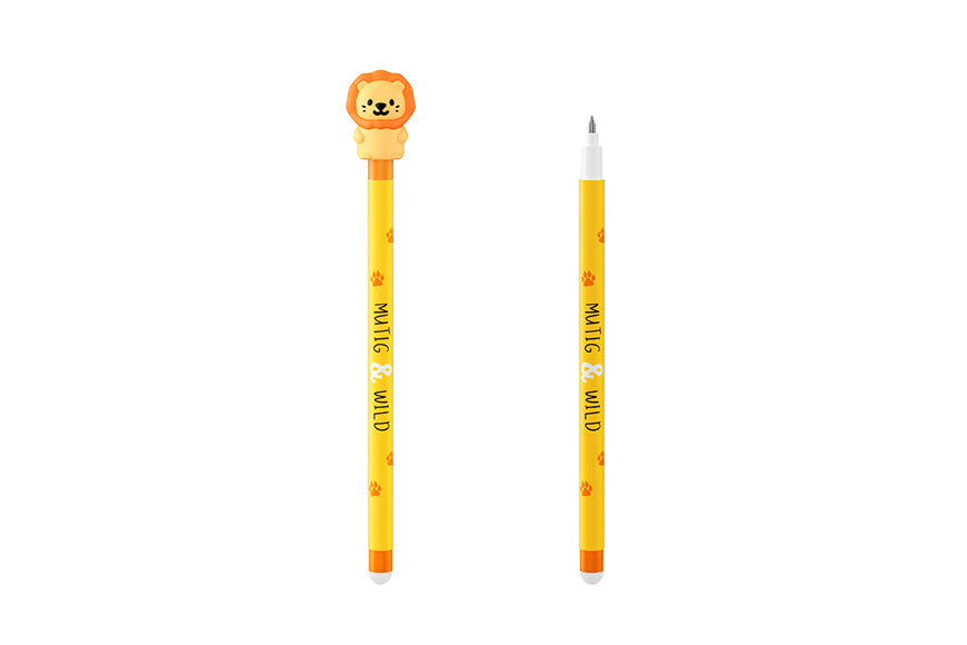 Gelstift für Dich »Mutig & wild« – Löwe, Kleine Lieblinge, schreibt in Orange, radierbar