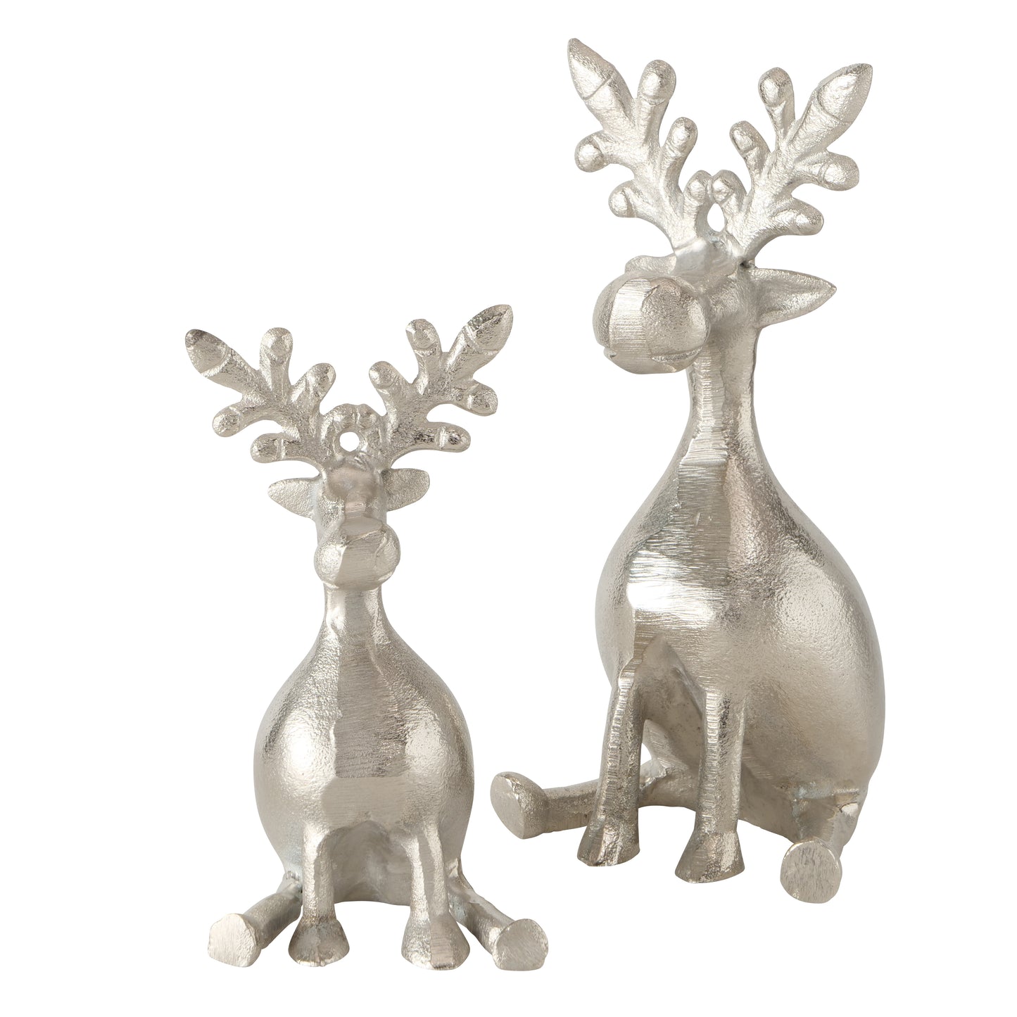 2005317 Hirsch Elch Deko Figur Tarno sitzend silber im 2er Set von Boltze