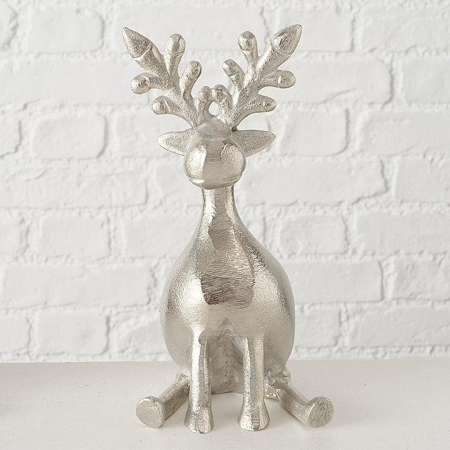 2005317_Hirsch Elch Deko Figur Tarno sitzend silber im 2er Set von Boltze