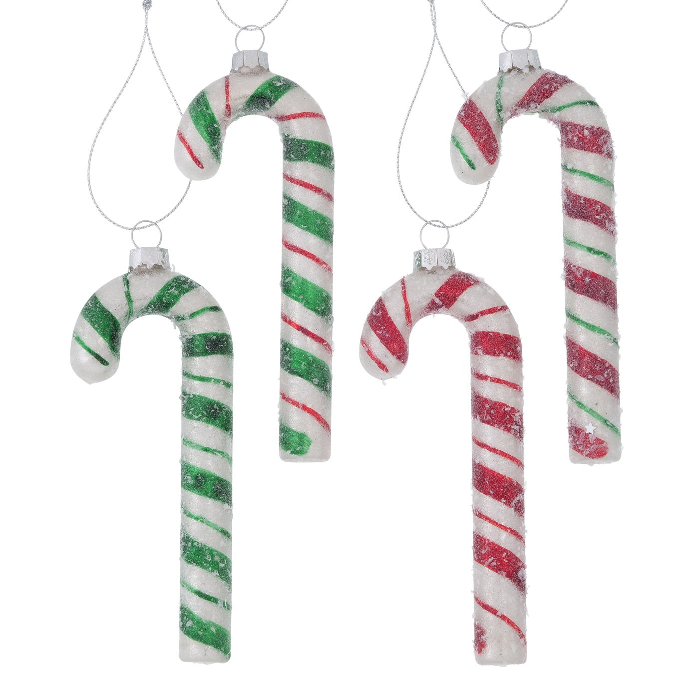 Deko Anhänger Glas Zuckerstange „Candy“ 24er Set