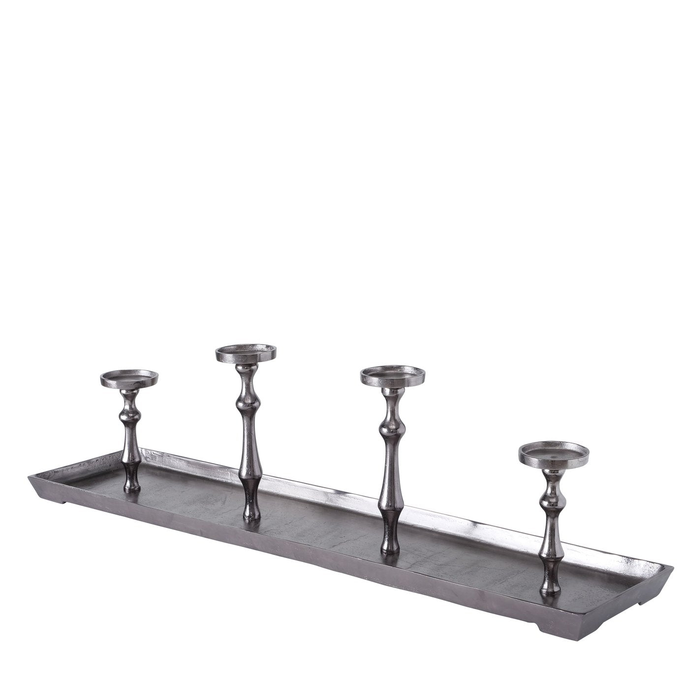 2013366 XXL Kerzentablett für 4 Kerzen Farbe graphit grau, Kerzenhalter, Kerzenleuchterschale, Adventsleuchter, Adventskranz, 4020607909380