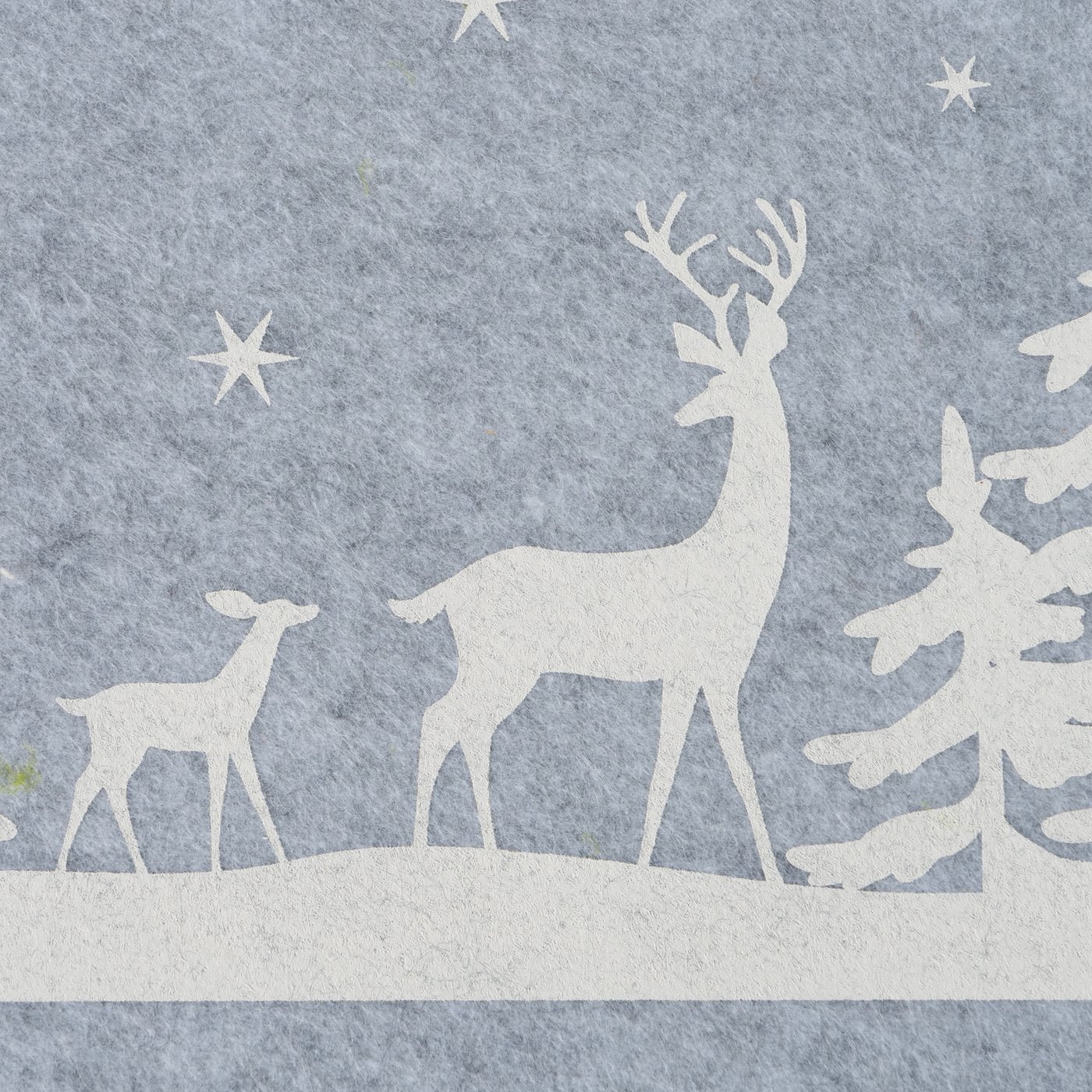 Filz Tischset grau "Hirsch / Winterlandschaft"