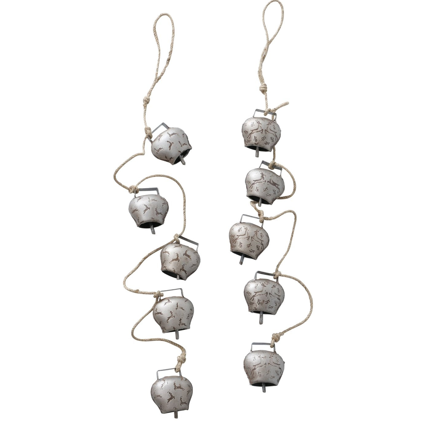 2015477 Deko-Hänger Girlande Glocke mit Hirsch Motiv antikbraun silber von Boltze, 4020607939950