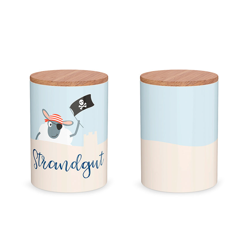 Keramik Vorratsdose Strandgut Schaf- Perfekt für maritime Küchendekoration – Malou Home Design®