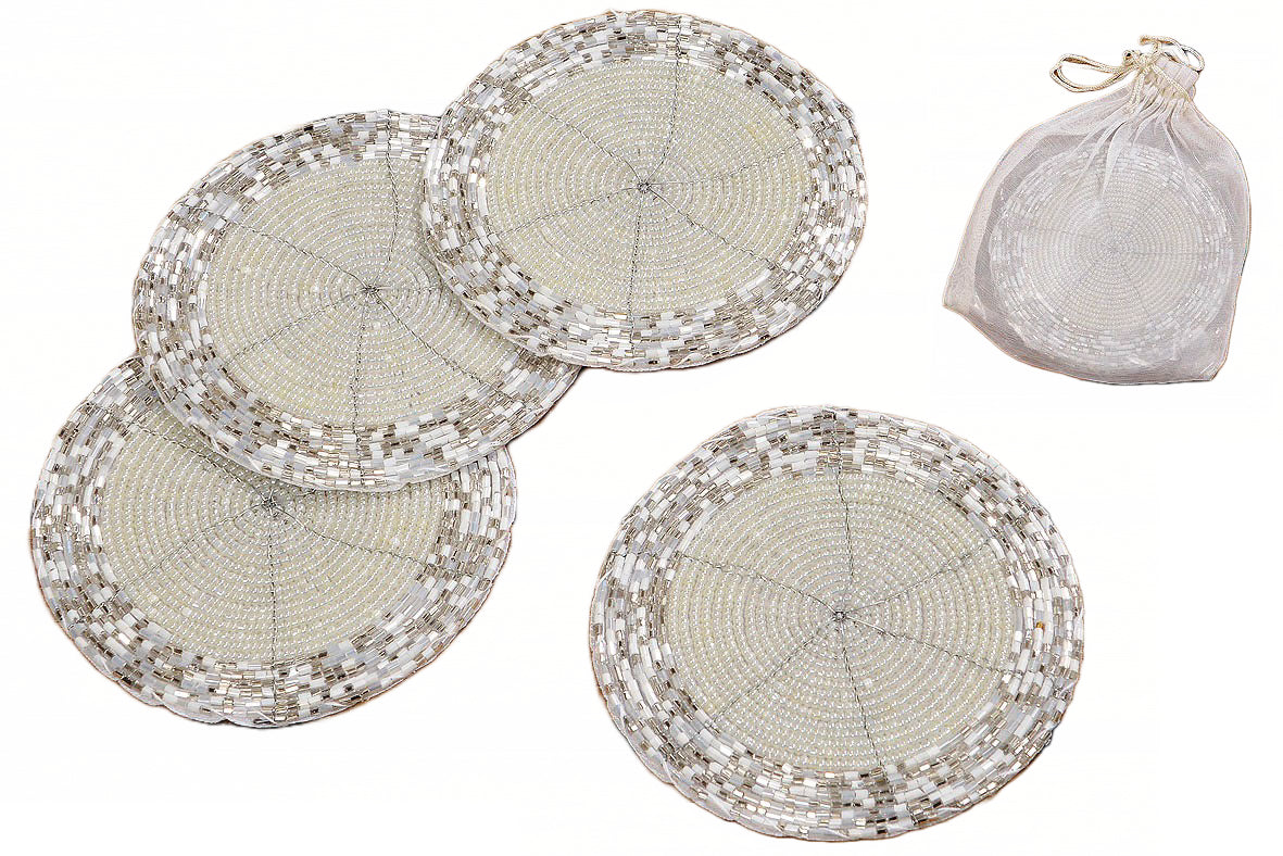 Sichere deinen Tisch mit unserem 4-teiligen, runden Untersetzer Set – Malou Home Design®
