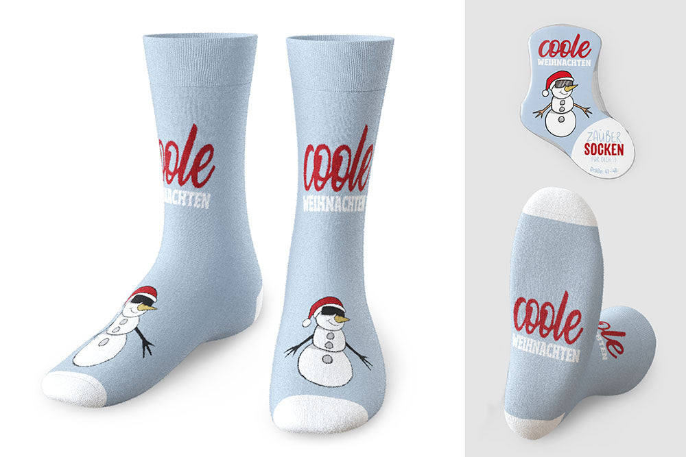 Zaubersocken von Geschenk für Dich mit Aufschrift Coole Weihnachten, Weihnachtssocken, Männersocken