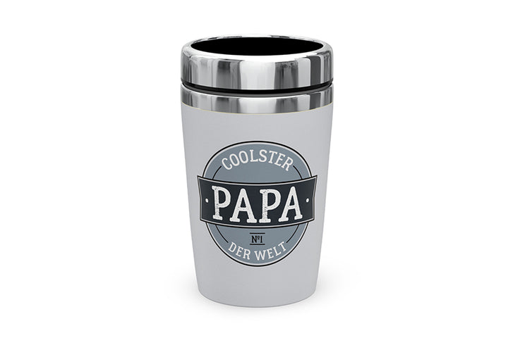 388756 Geschenk für Dich Thermobecher To go Coolster Papa der Welt, Coffee to go Becher