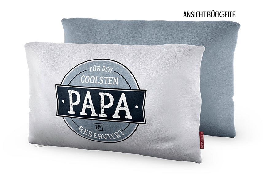 396756 Geschenk für Dich Kissen mit Aufschrift Für den coolsten Papa reserviert, Kuschelkissen