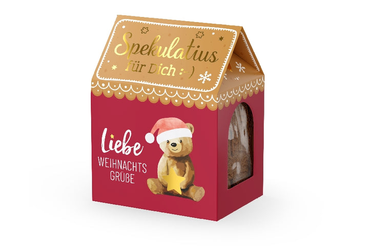Spekulatius-Kekse „Liebe Weihnachtsgrüße“ von Geschenk für Dich