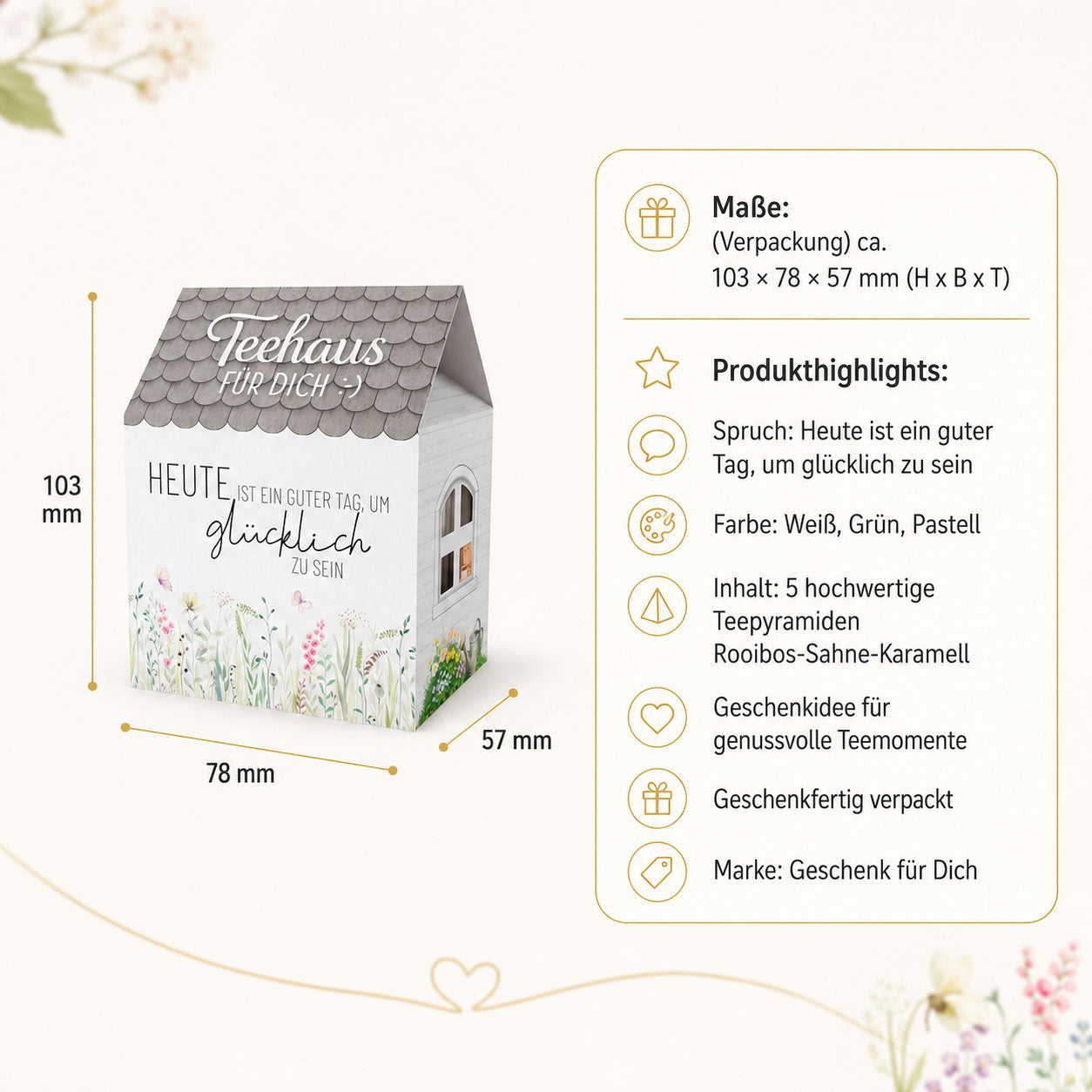 Teehaus für Dich Blumenwiese – Produkt-Highlights Rooibos-Sahne-Karamell