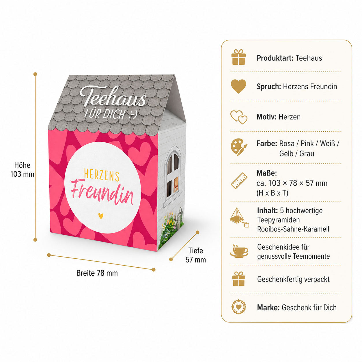 Teehaus für Dich »Herzens Freundin« – Produkt-Highlights Rooibos-Sahne-Karamell