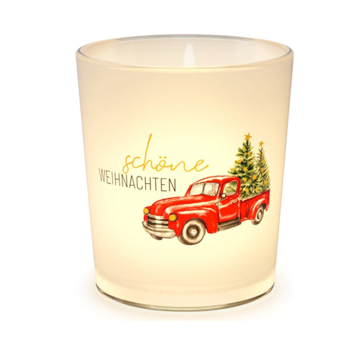 640171 Windlicht mit Aufschrift Schöne Weihnachten und Pickup Motiv von Geschenk für Dich, 4027268334681