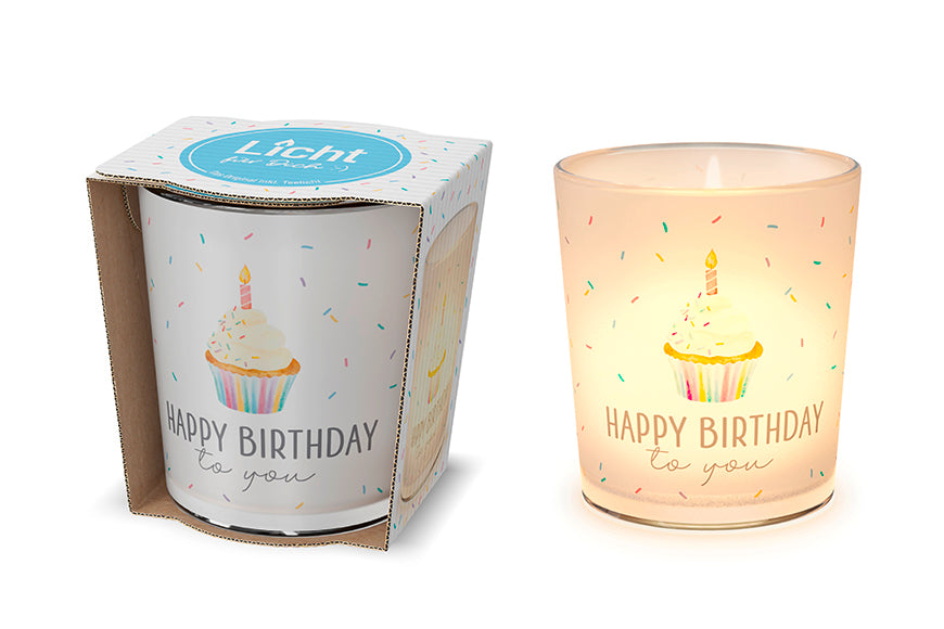 Windlicht „Happy Birthday to you“ von Geschenk für Dich