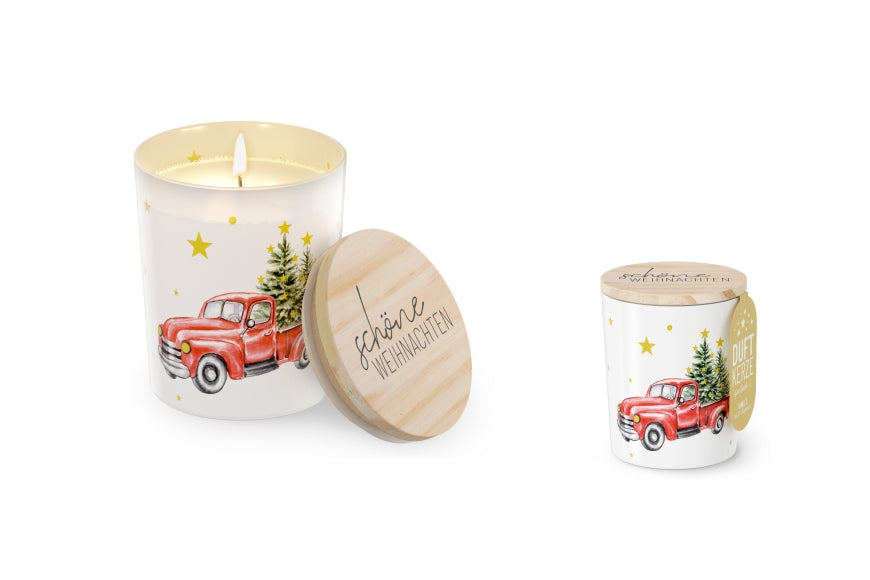 651171 Weihnachtliche Duftkerze Schöne Weihnachten mit Vanilleduft von Geschenk für Dich, 4027268334131