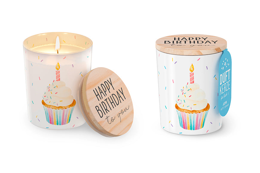 Duftkerze Happy Birthday to you von Geschenk für Dich Motiv Torte