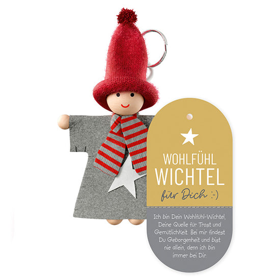 710108-1 Geschenk für Dich Wohlfühl Wichtel, Glücksbringer, Schlüsselanhänger