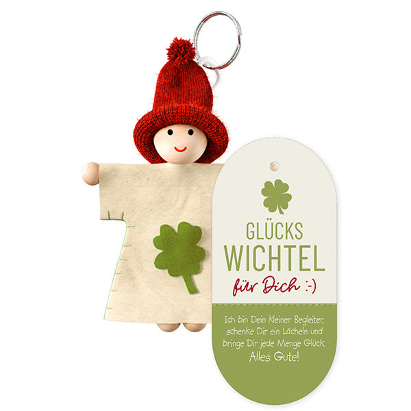 710212-1 Gechenk für Dich Glücks Wichtel Glückswichtel, Glücksbringer, Schlüsselanhänger