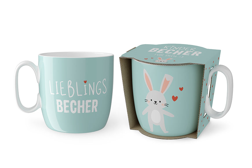 940382 Geschenk für Dich Kinder Becher Hase Lieblingsbecher, Kindertasse