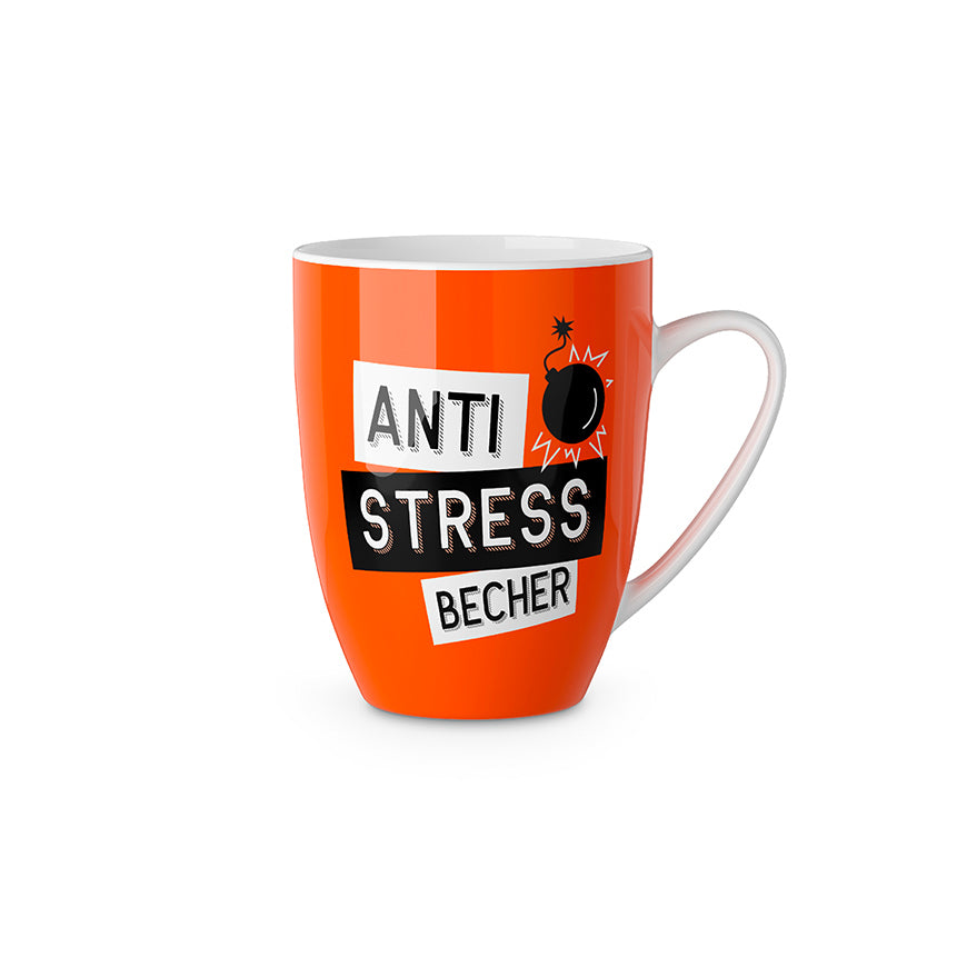 Anti-Stress Tasse orange – lustige Tasse für Männer – Malou Home Design®