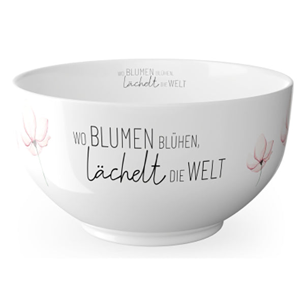 955593-1 Schälchen Wo Blumen blühen, lächelt die Welt von Geschenk für Dich