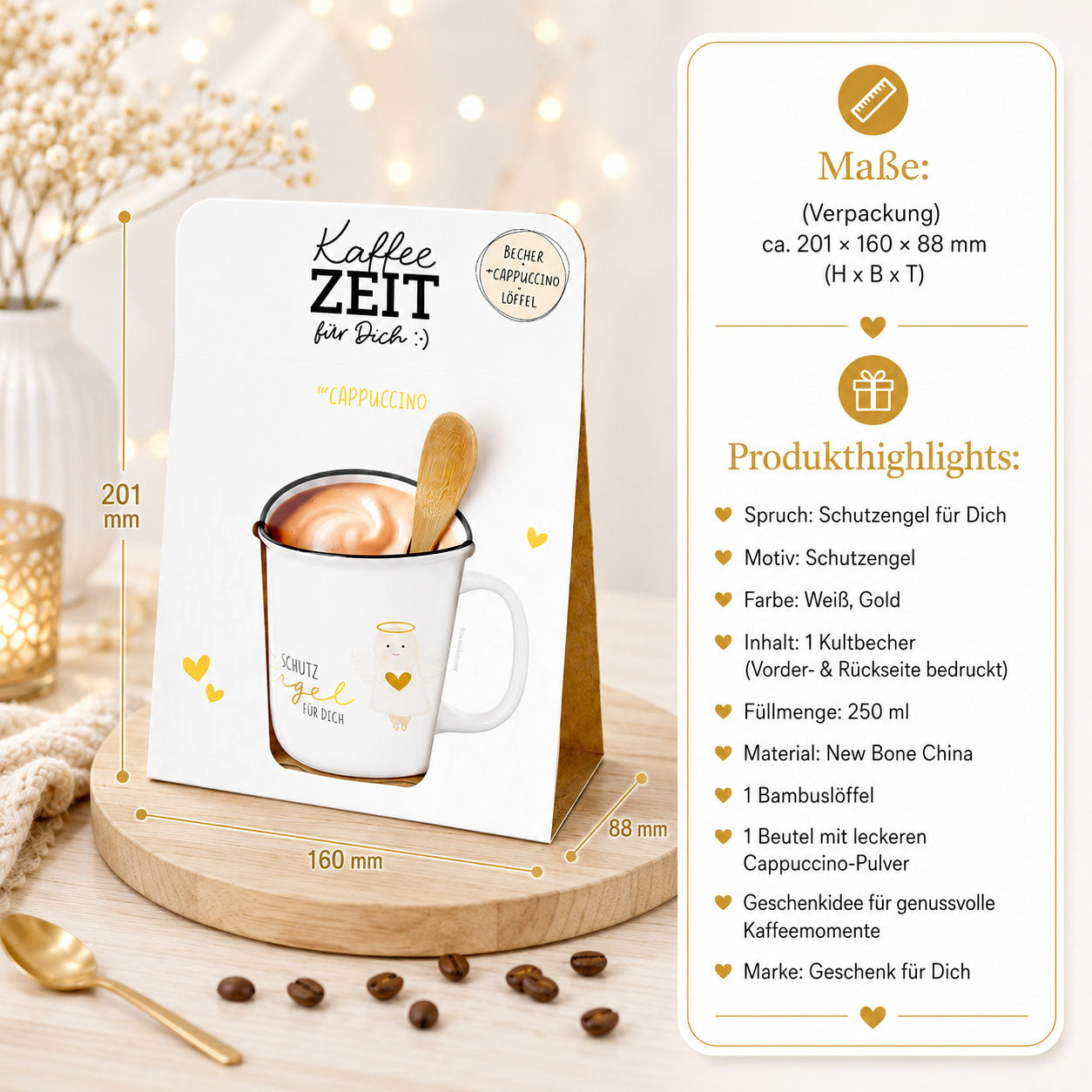 Kaffeezeit für Dich Schutzengel – Produkthighlights (Highlight)