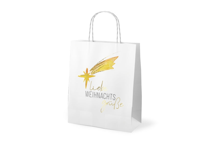 991172 Geschenk für Dich Geschenktüte mit Sternschnuppe und Schriftzug Liebe Weihnachtsgrüße, 4027268334803