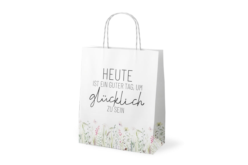 991592 Geschenktüte Heute ist ein guter Tag, um glücklich zu sein von Geschenk für Dich, 4027268334407