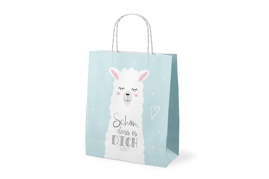 991673, Geschenktüte Schön, dass es Dich gibt Lama Alpaka von Geschenk für Dich, 4027268334339