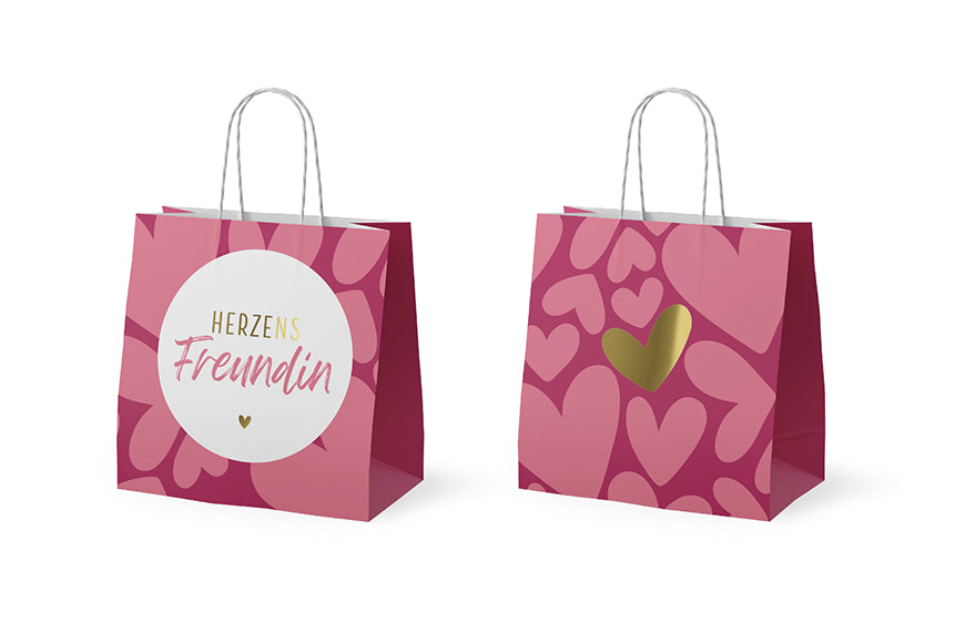 992714 Geschenk für Dich Mini Geschenktüte mit Aufschrift Herzens Freundin