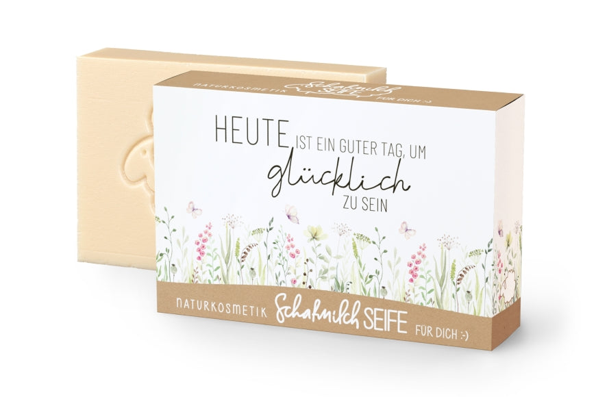 Naturkosmetik Schafmilchseife “Heute ist ein guter Tag, um glücklich zu sein” von Geschenk für Dich, 125592, 4027268338191