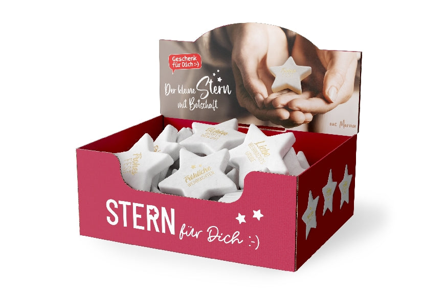 Geschenk für Dich Marmor Sterne mit goldener Aufschrift