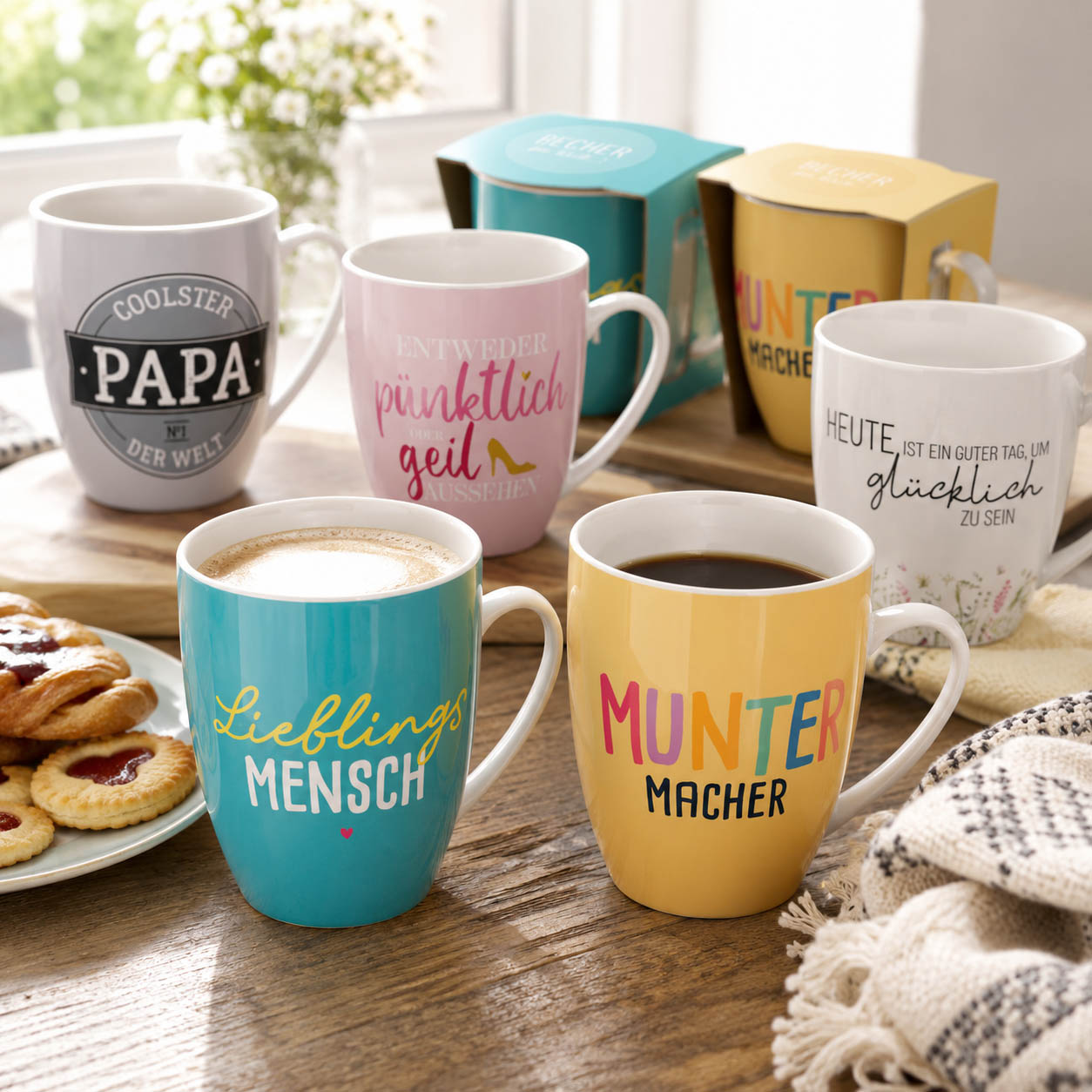 Becher mit Spruch von Geschenk für Dich – Porzellanbecher mit liebevoller Botschaft, 250 ml