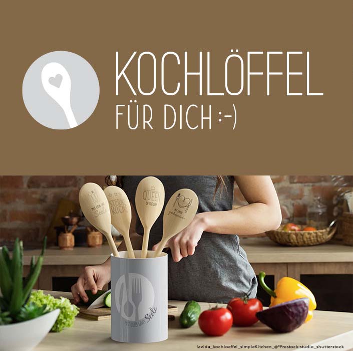 Kochlöffel mit Botschaft von Geschenk für Dich