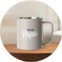 Edelstahl Thermobecher mit verschiedenen Motiven von Geschenk für Dich