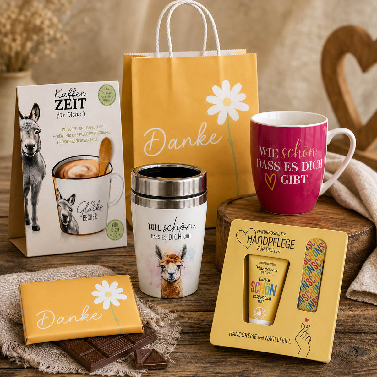 Dankeschön-Geschenk mit Botschaft als Aufmerksamkeit