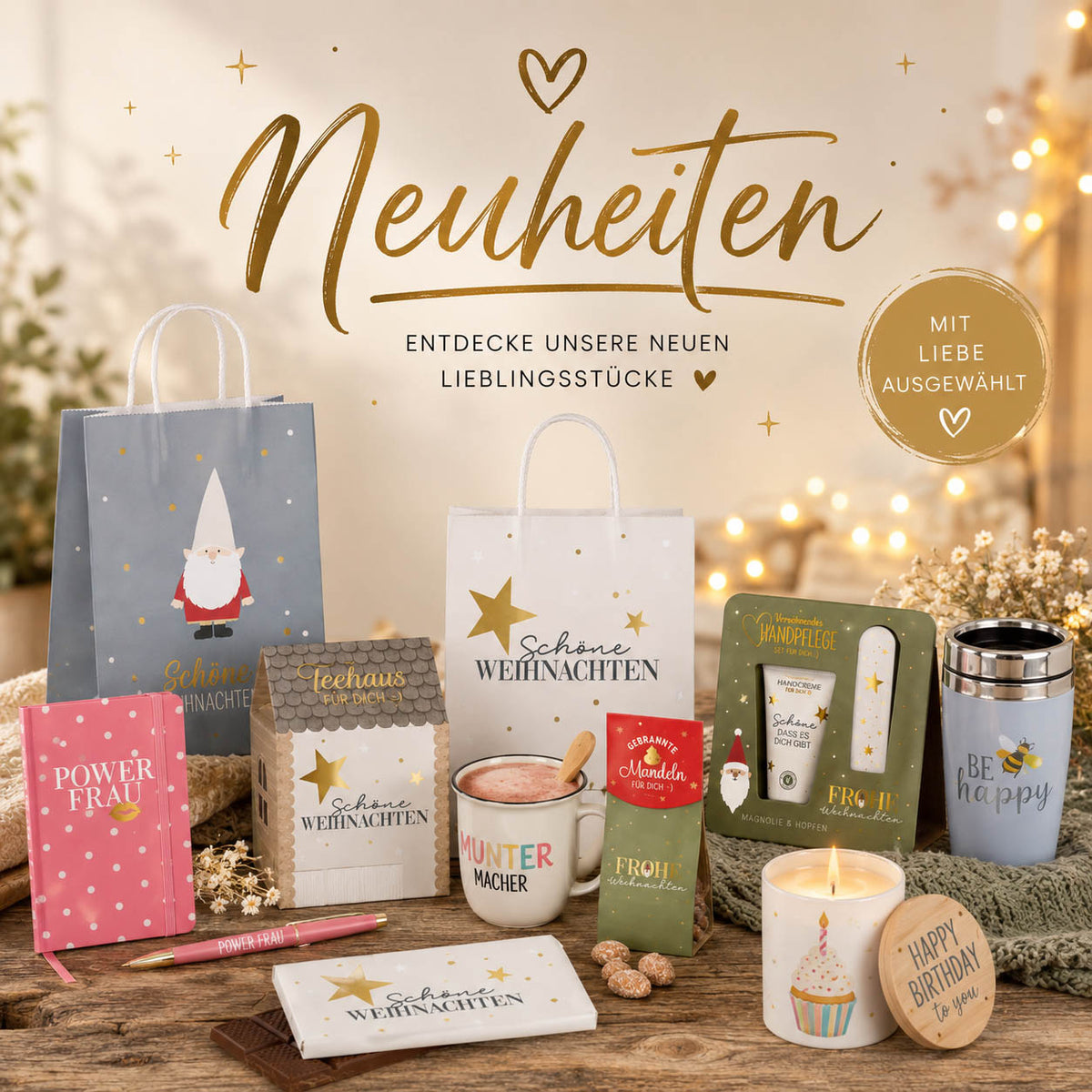 Neu eingetroffene Geschenkartikel im Überblick
