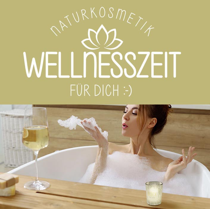 Wellnesszeit Schaumbad + Windlicht von Geschenk für Dich