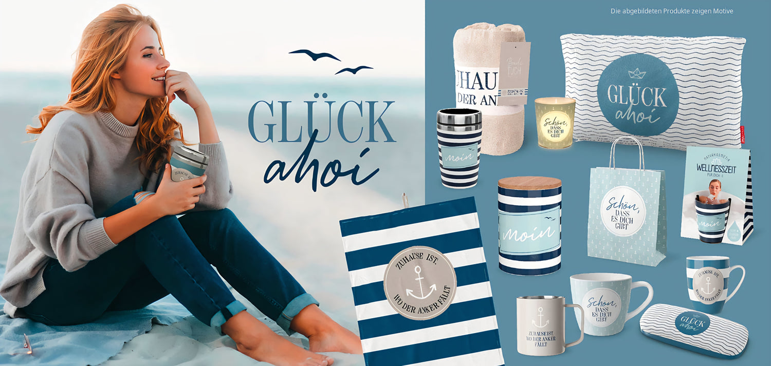Geschenk für Dich maritime Themenwelt Glück Ahoi