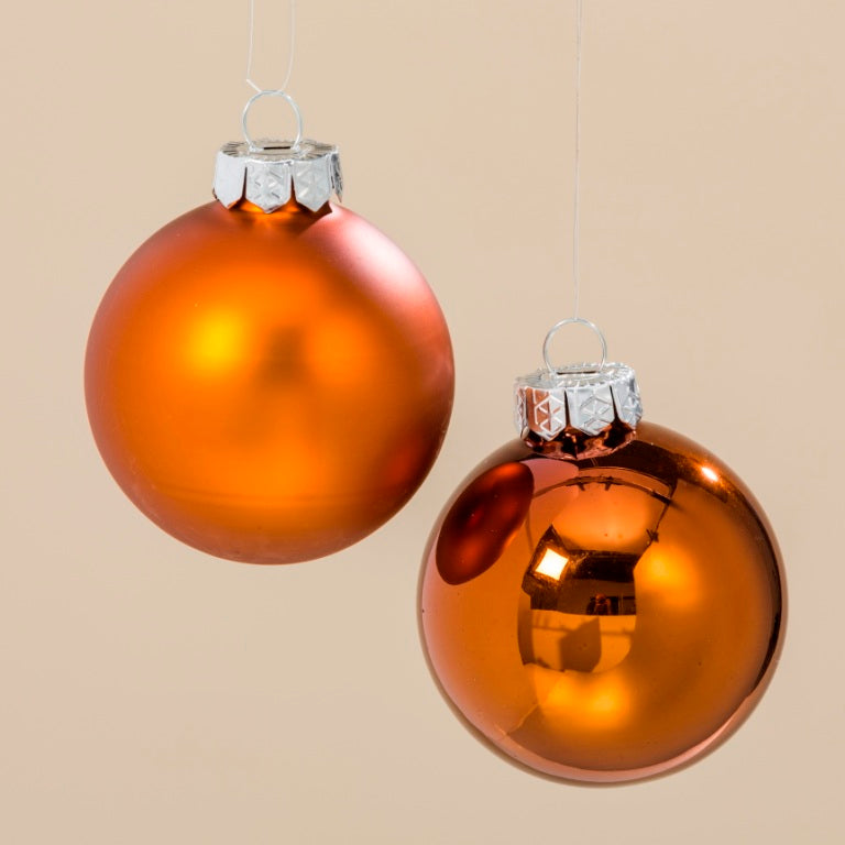 Weihnachtskugeln kupfer braun 12er Set Ø 6 cm Glas