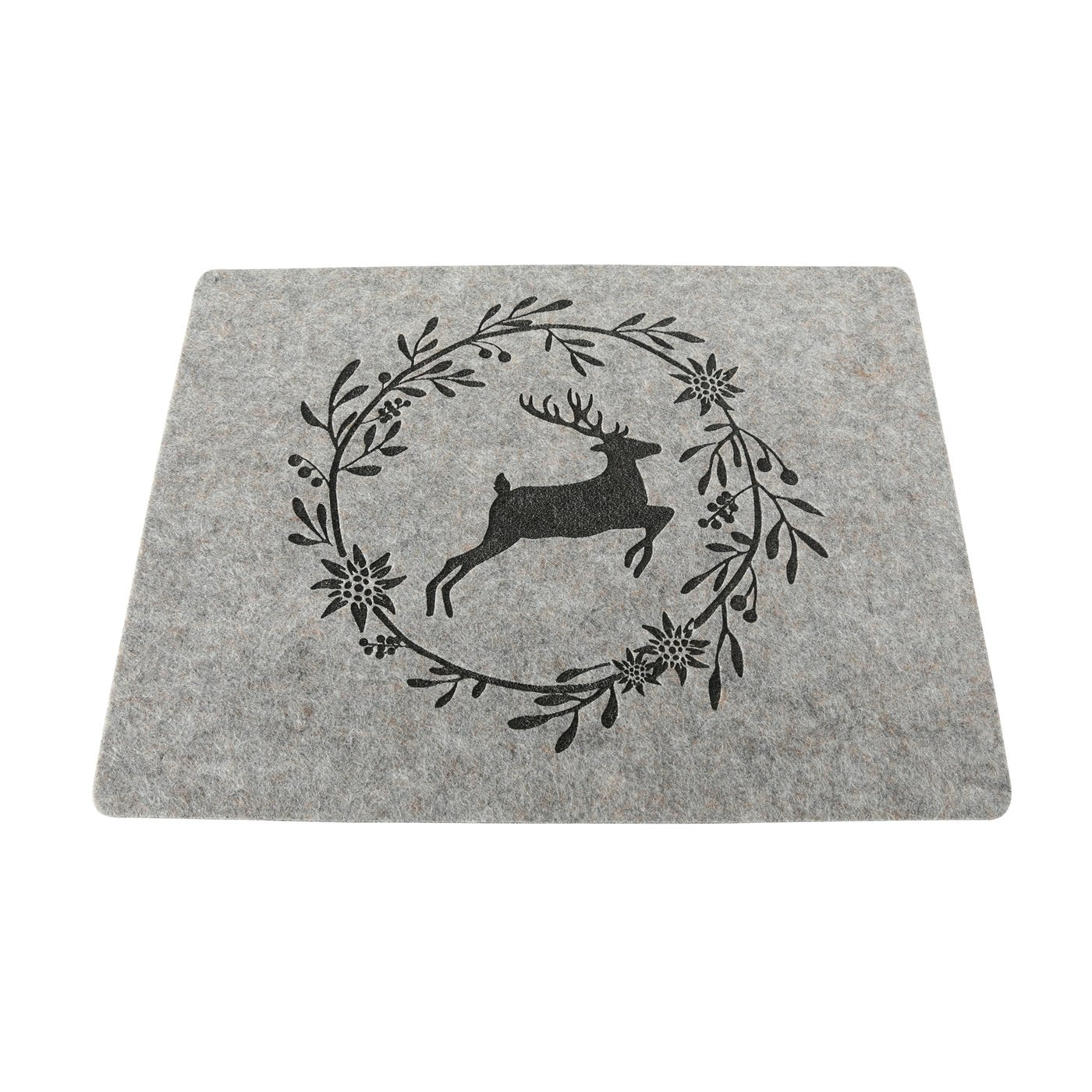 Boltze Filz Tischset grau mit Hirsch Motiv