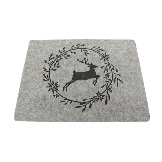 Boltze Filz Tischset grau mit Hirsch Motiv