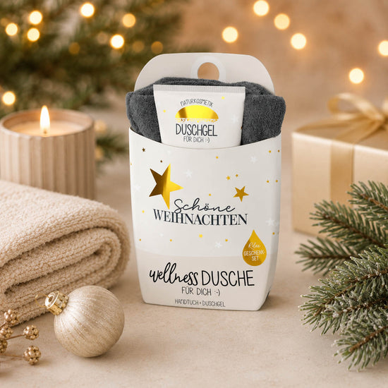 Wellnessdusche „Schöne Weihnachten“ – Stimmungsbild im weihnachtlichen Ambiente