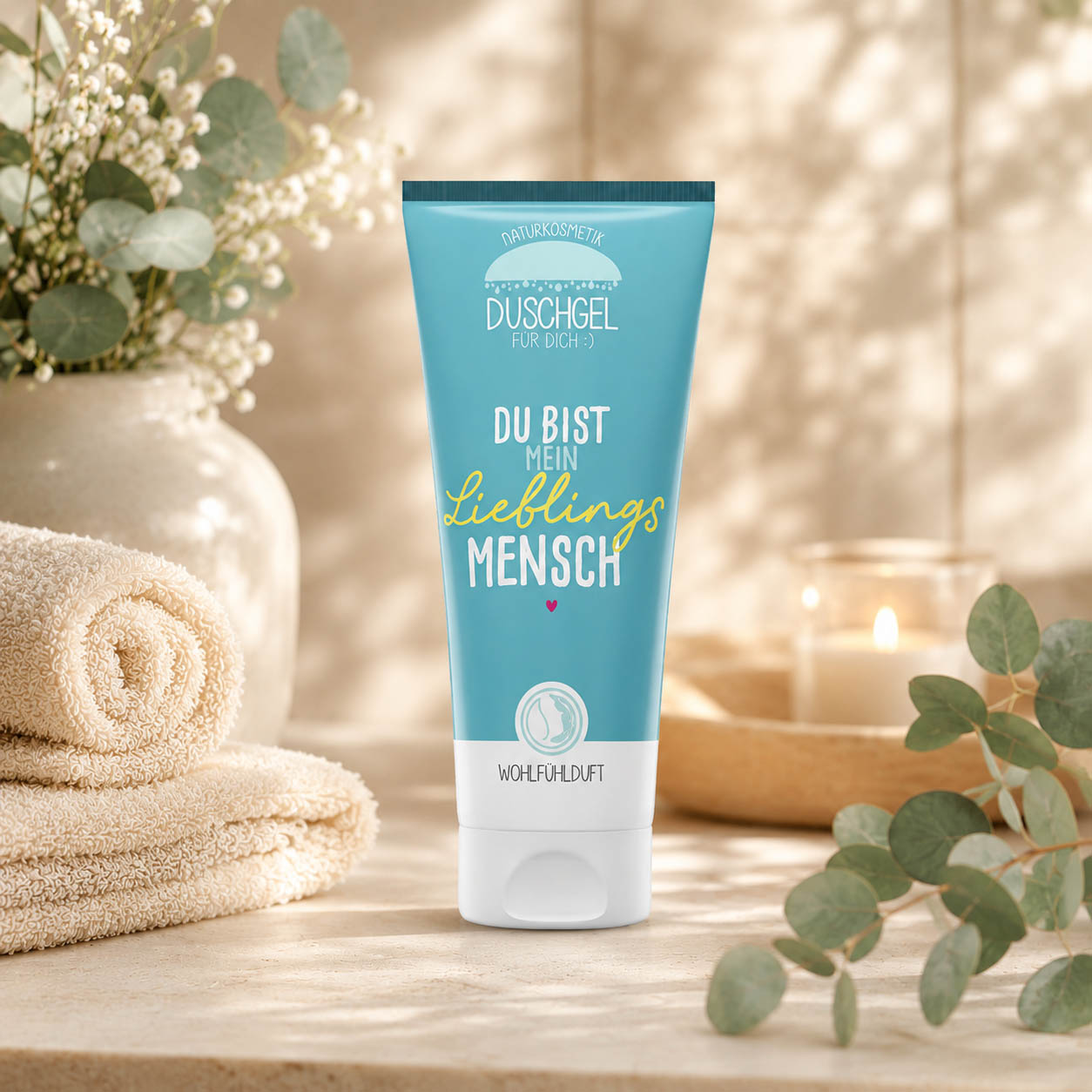 Naturkosmetik Duschgel Du bist mein Lieblingsmensch in Petrol – Lifestyle